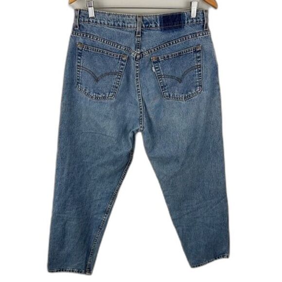 Levi’s The Silver Tab Loose Fit Hi-Rise Blue Denim Jeans Size 13 Juniors - Picture 2 of 14